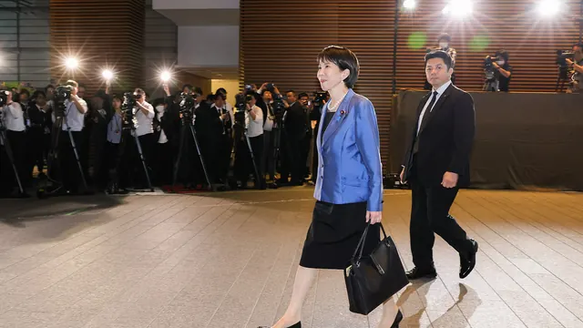 Sanae Takaichi on her first day as prime
